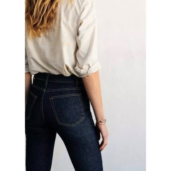 IMOGENE + WILLIE Josette Water Dip Cropped Jeans, High Rise, Dark Wash Denim - Picture 4 of 12